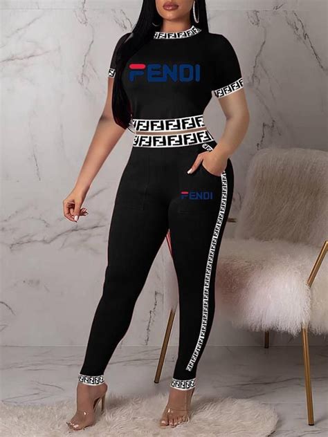 fendi white logo pants|Fendi swag outfit for women.